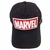 GORRA MARVEL LOGO NEGRA BORDADO GRUESO ROJO Y BLANCO AMH-82