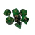 DADOS DE ROL 79 VERDE Y NEGRO MARMOL NUMEROS DORADOS