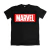 REMERA MARVEL LOGO NEGRA XL