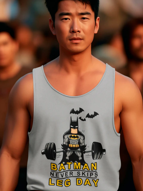 Camiseta Crossfit Batman Regata Blusa Fitness Squats