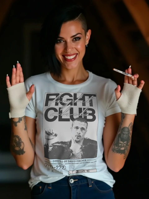 Camiseta Clube da Luta Fight Club Tyler Durden Poster Japão
