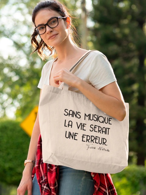 Ecobag Nietzsche Sem a Música a Vida Seria um Erro Filosofia
