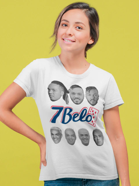 Camiseta Sete Belo Blusa Pagode Sátira 7 Belo Baby Long Feminina GG