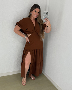 Vestido Karoline - Marrom - comprar online