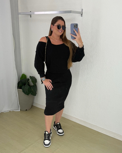Vestido 2 em 1 - Preto - BELA BONINA | Moda Feminina