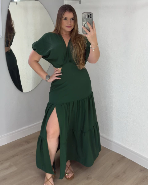 Vestido Karoline - Verde Militar - comprar online