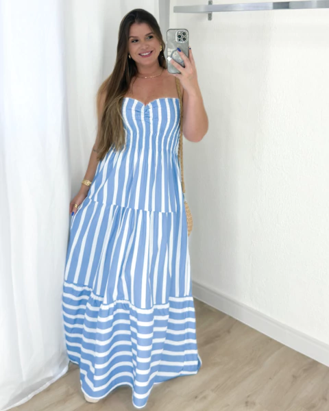 Vestido Grecia - Azul bebê - Veste do 38 ao 48 - comprar online