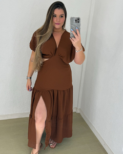 Vestido Karoline - Marrom na internet