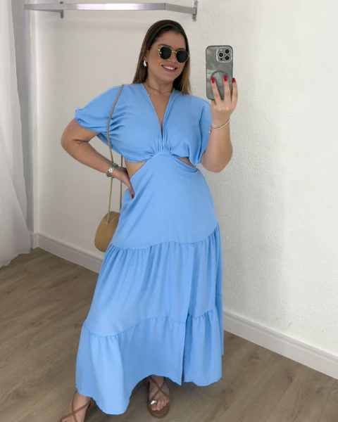 Vestido Karoline - Azul celeste - comprar online
