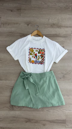 Shorts Saia Linho - Verde Menta - loja online