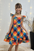 Vestido Xadrez Infantil Daniele Colorido - loja online