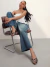 Sandalia Feminina Rasteira Aberta Delicada Confortavel Leve Lizard Prata Velho - comprar online