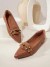 Sapatilha Feminina Michele Napa Caramelo Corrente Color No Meio