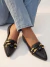 Sapatilha Feminina Michele Napa Preta Corrente Color No Meio - comprar online