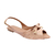 Sandalia Feminina Rasteira Aberta Delicada Confortavel Leve Lizard Nude - comprar online