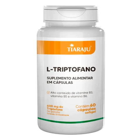 L-Triptofano 60 Cápsulas Softgel Regulador de Sono Tiaraju