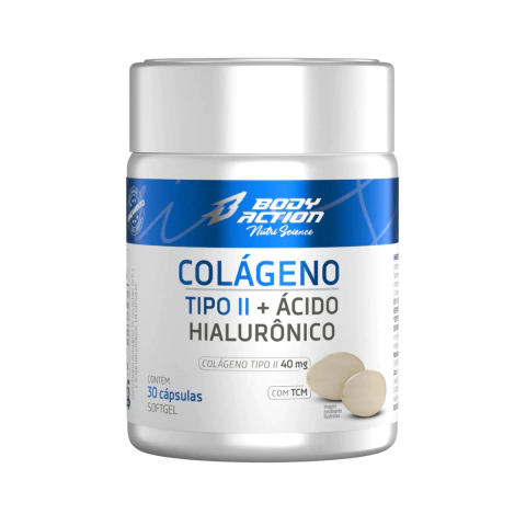 Colágeno Tipo II C/Acido Hialuronico Bodyaction 30 Cápsulas