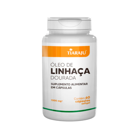 Óleo De Linhaça Dourada 60 Cápsulas Softgel Tiaraju
