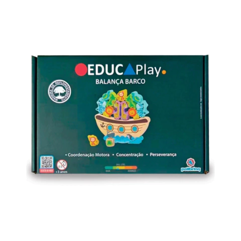 Jogo Educativo de Madeira Balança o Barco - Polibrinq