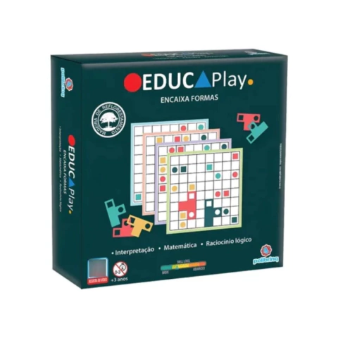 Jogo Educativo Encaixa Formas 6 Desafios - Polibrinq