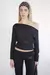 MANIAC - ONE SHOULDER LONG SLEEVE NEGRO - comprar online