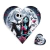 Quebra Cabeça em Mdf Jack Skellington e Sally 23 peças Formato de Coração