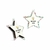 Pingente Estrela de Natal Glitter Personalizado dupla face