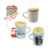 Caneca de Vidro Personalizada Alça Coração com Tampa de Bambu Personalizada + Embalagem de Natal para Presente