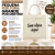 Sacola personalizada pequena de poliéster tipo sarja, cor bege, com alças curtas e espaço interno funcional, medindo 25x26 cm, ideal para personalização com texto ou logotipo