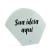 Porta retrato personalizado de vidro formato leque com texto "Sua ideia aqui"