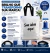 Sacola personalizada dupla face com lantejoulas mágicas que mudam de cor entre azul escuro e branco, com alças pretas e espaço amplo para objetos, medindo 30x40cm