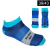Meia azul antiderrapante com faixa branca personalizada com texto "Sua ideia aqui" tamanho 39/43