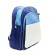 Mochila infantil grande azul com bolso frontal branco personalizado
