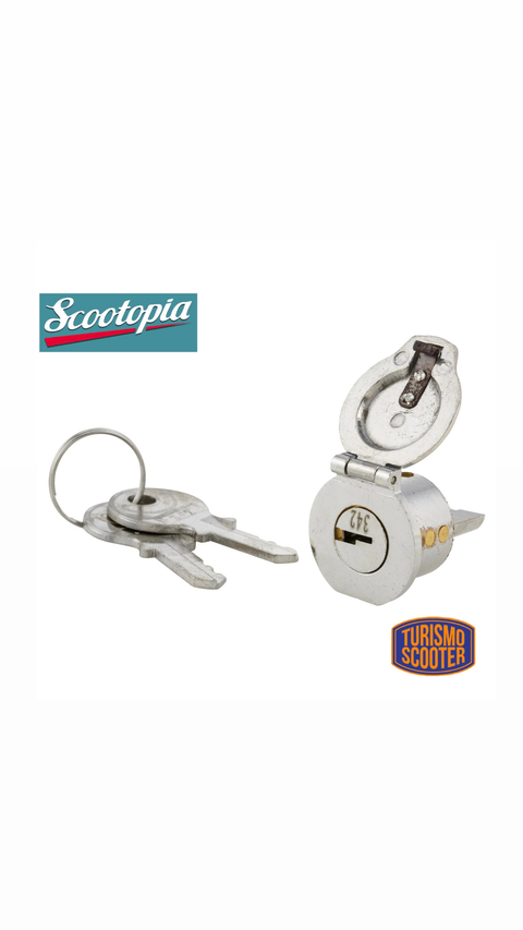 Cerradura de dirección SCOOTOPIA, manillar, para Lambretta 125 LI 1°-2°/​150 LI 1°-2°/​175 TV 1°-2°