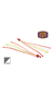 Flecos/streamers manillar universal, "Bunt" - blanco/rojo/amarillo