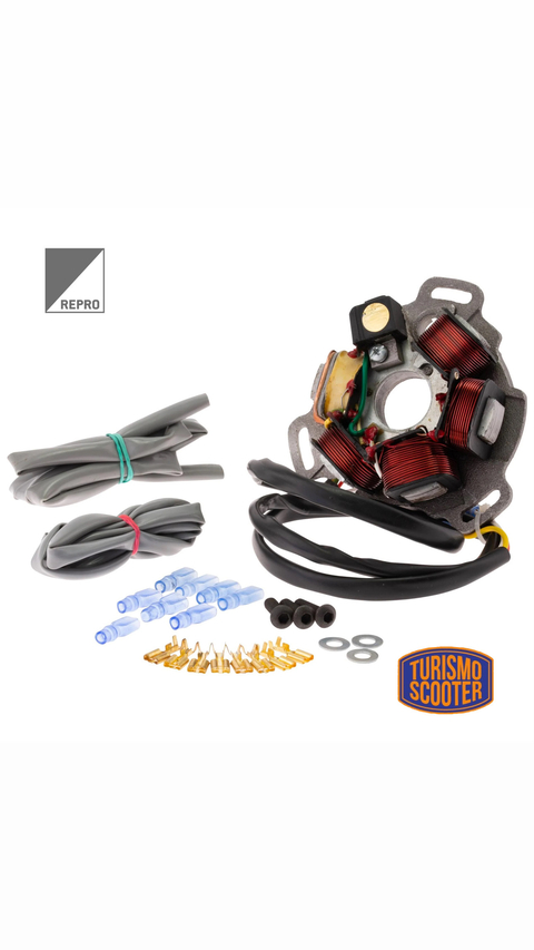 Stator 12V para Lambretta 125 LI/​LIS/​DL/​GP/​150 LI/​LIS/​SX/​DL/​GP/​175 TV 2°-3°/​200 TV/​SX/​DL/​GP