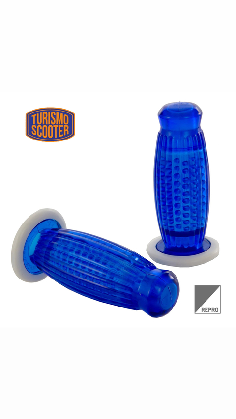 Puños "Superflex" Ø 22/22 mm largo=120 mm - azul transparente