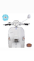 Espejo estándar CUPPINI para montaje en la carcasa inferior manillar izquierda para Vespa todos los modelos Classic
