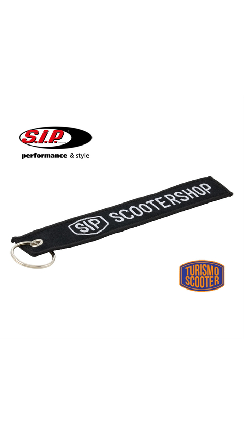 Llavero Cinta SIP Tape Logo negro/blanco