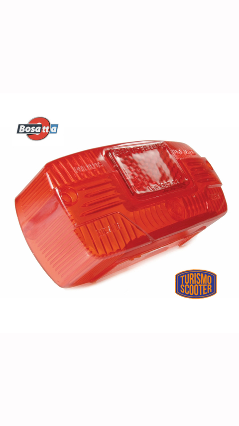 Cristal faro trasero BOSATTA para Lambretta 125 LI 3°/​LIS/​150 LI3°/​LIS/​SX/​175 TV 3°/​200 TV/​SX