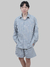 Camisa Manga Longa Listrada Azul Marinho - comprar online