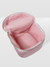 Frasqueira Acolchoada Matelassê - Rosa Atoalhada - Sra.Sono