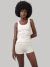 Imagem do Conjunto Canelado Regata e Short Mini - Natural Mescla