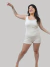 Imagem do Conjunto Canelado Regata e Short Mini - Natural Mescla