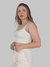 Blusa Cropped de Alça Off White