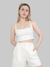 Blusa Cropped de Alça Off White - comprar online