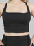 Blusa Cropped de Alça Preta - comprar online