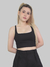 Blusa Cropped de Alça Preta
