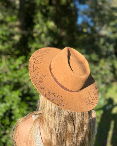 Sombrero de Paño Camel Ala 9 cm