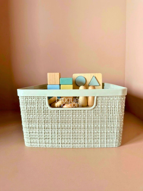 Caja Organizadora Simil Yute | Práctica, Decorativa y Compacta 4.5 Litros - comprar online